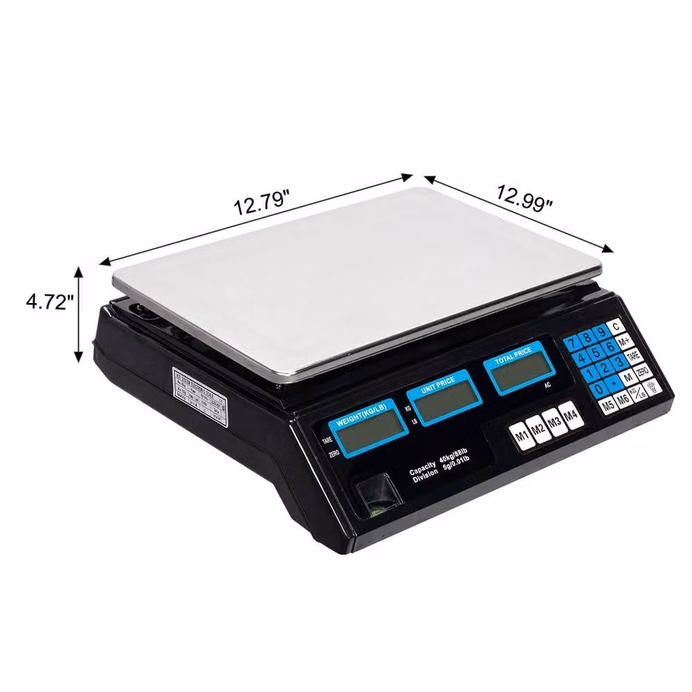 NESTLUNE Digital Electronic Retail Scale for Fruit and Vegetables, Black, W: 100 cm, D: 15 cm, H: 15 cm – 2
