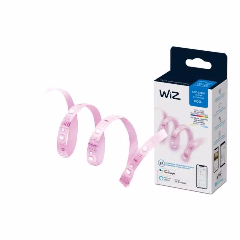WiZ LED Smart RGBW Coloured Light Strip, 1 m White Extension – 2