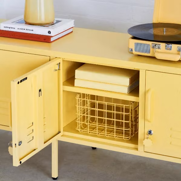Mustard Made Butter Freestanding Cabinet in Yellow, H 162 x W 57 x D 40 cm – 2