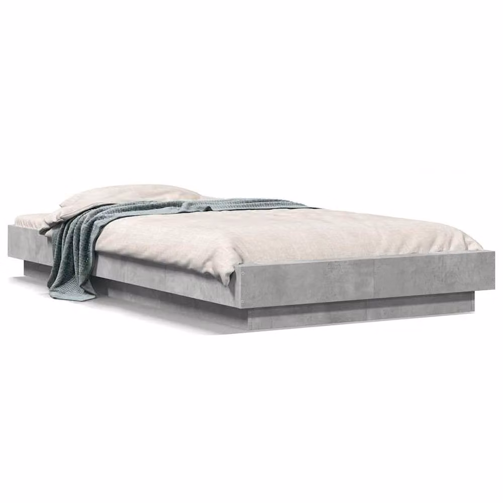 Berkfield Home Modern Bed Frame in Grey, W/D/H: 100 x 200 x 119 cm – 3