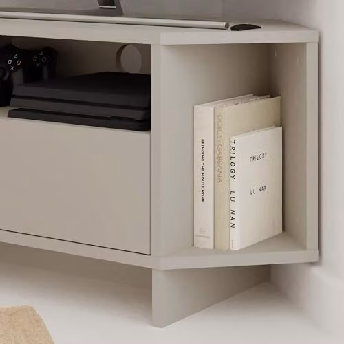 HOCUS PICUS Modern Corner TV Unit in Sandstone – 4