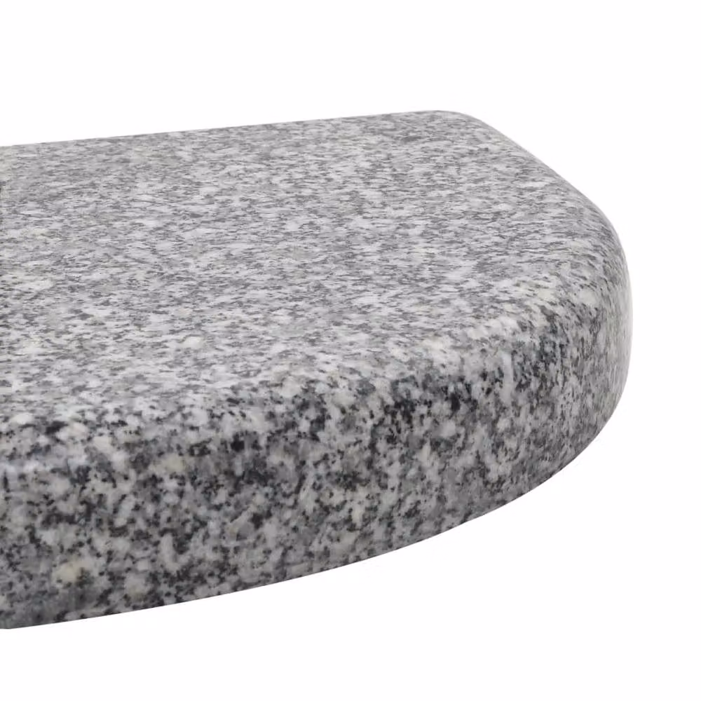 Berkfield Home Curved Granite Parasol Base, Grey, 10 kg – 3