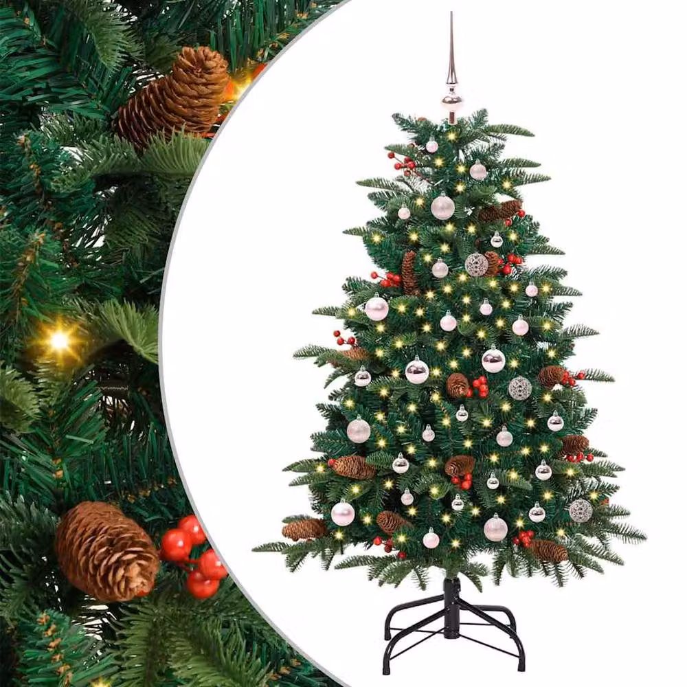 Berkfield Home Elegant Green Artificial Christmas Tree with 150 LEDs and Stand – 2