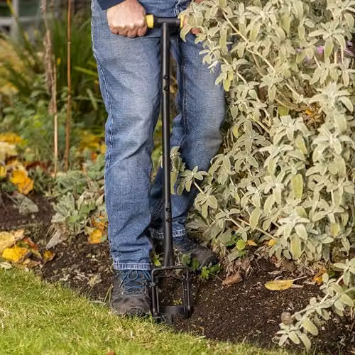 Garden Gear Heavy Duty Steel Bulb Planter with Ergonomic Soft Grip T-Handle in Green and Black – 3