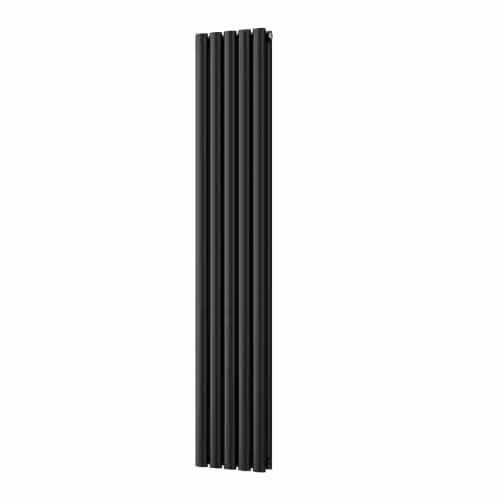 UK Radiators Omeara Black Elliptical Tube Vertical Designer Radiator, H: 160 cm, W: 29 cm – 2