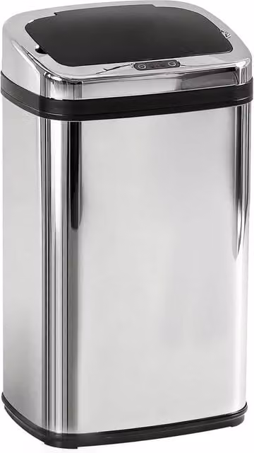 KORVIXA Stainless Steel Sensor Kitchen Bin in Silver – 1