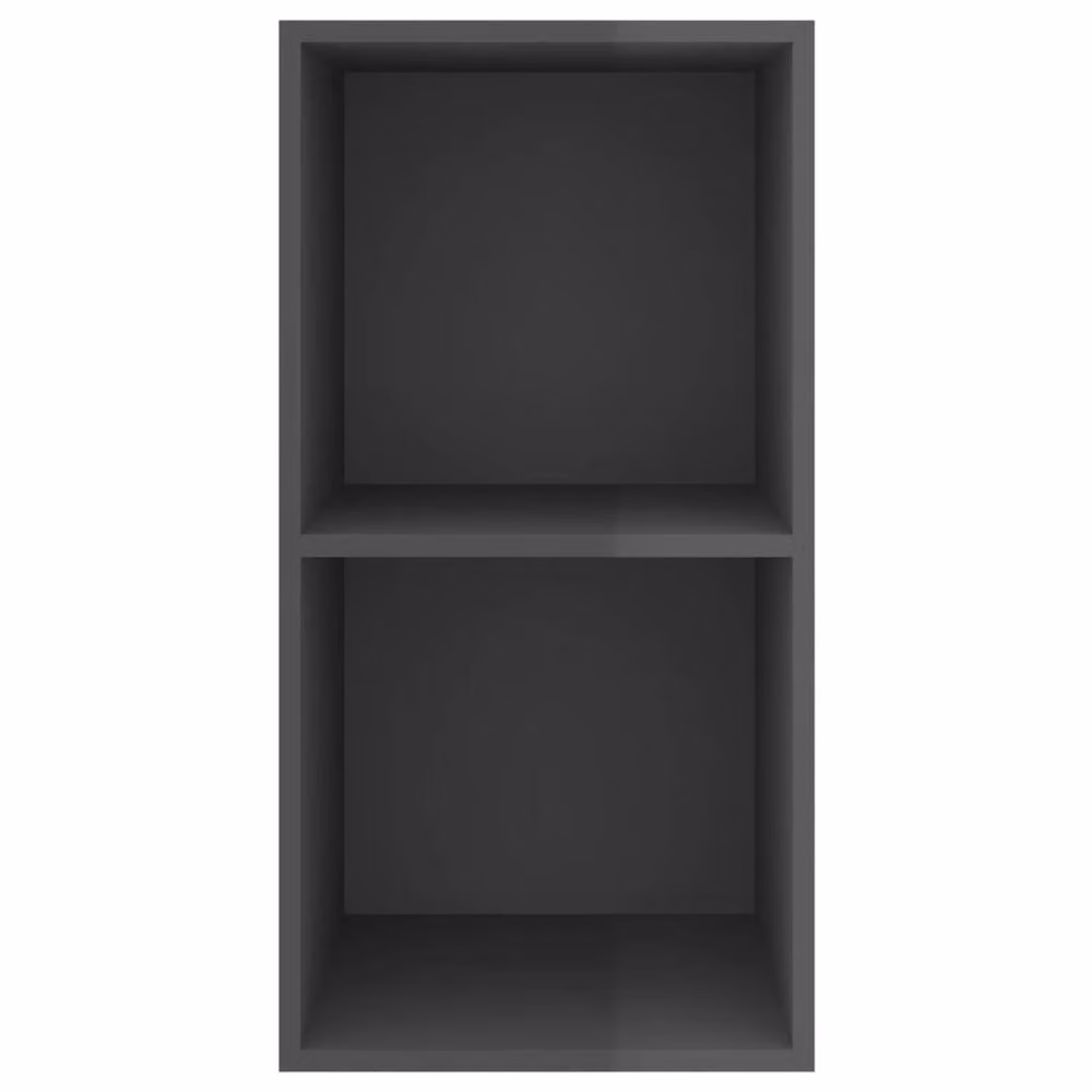 Berkfield Home Wall-mounted High Gloss Grey TV Cabinet, W/D/H: 37 x 37 x 72 cm – 3
