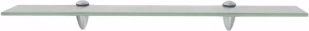 Berkfield Home Modern Floating Glass Shelves, 2 Pack, Clear, W: 60 cm, D: 20 cm