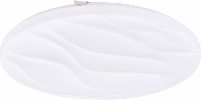Loops White Flush Ceiling Light with Included 22W Warm White LED Bulb