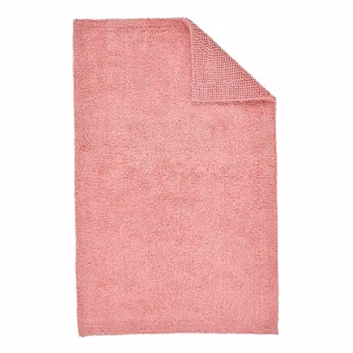 Christy Reversible Hygro Luxury 100% Cotton Bath Rug, Pink, W/D/H: 50.0 x 80.0 x 0.5 cm