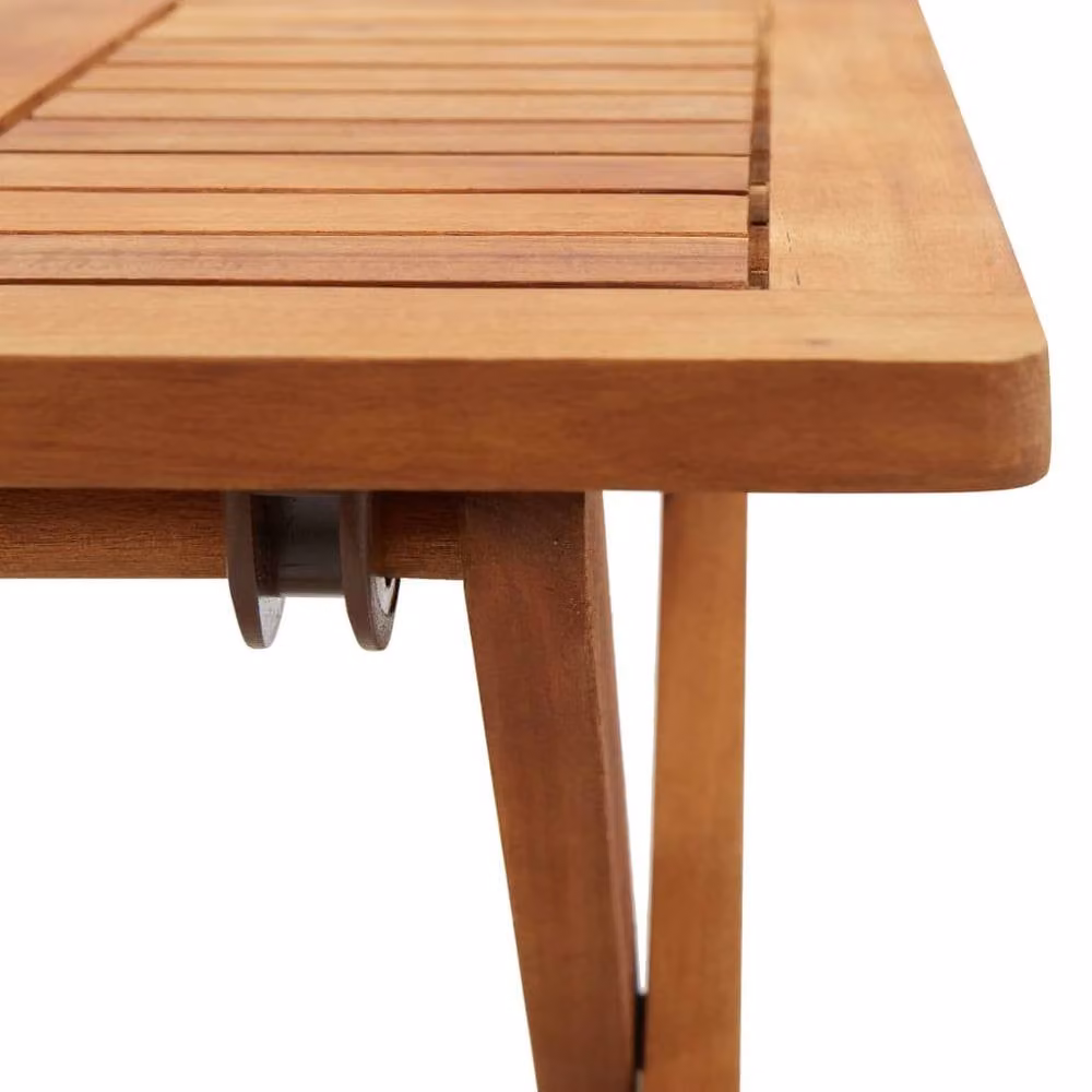 Berkfield Home Folding Garden Coffee Table in Brown Solid Acacia Wood, W/D/H: 40 x 40 x 40 cm – 2
