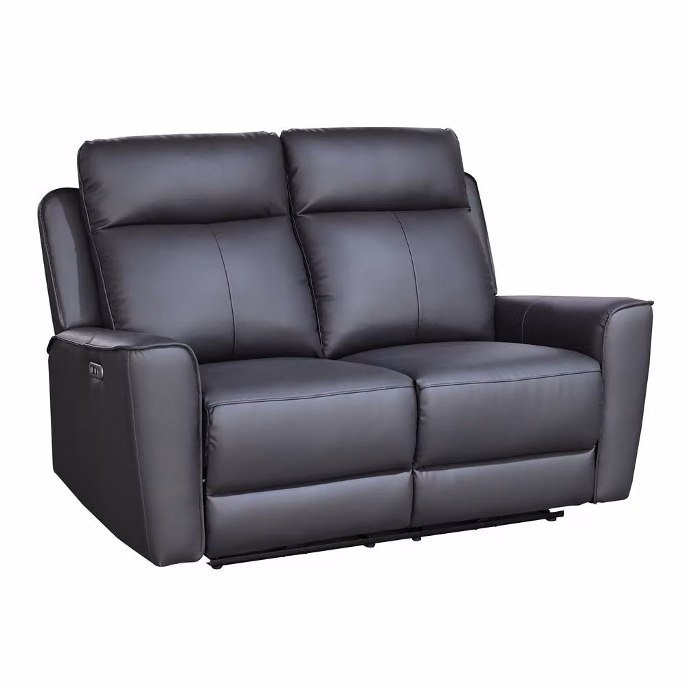 Aspire Rivington Real Leather Power Recliner 3+2 Sofa Set with USB Charging in Anthracite Grey – 2