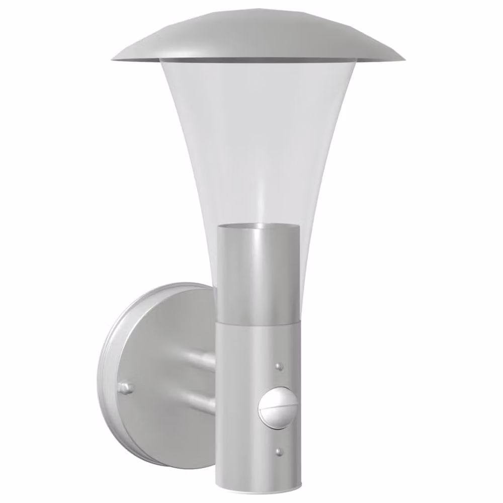 Berkfield Home Silver Stainless Steel Outdoor Wall Light with Motion Sensor
