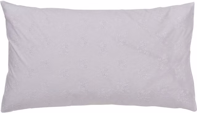 Bedeck of Belfast Nora Pair of Standard Cotton Percale Pillowcases, Sage Green and White Floral