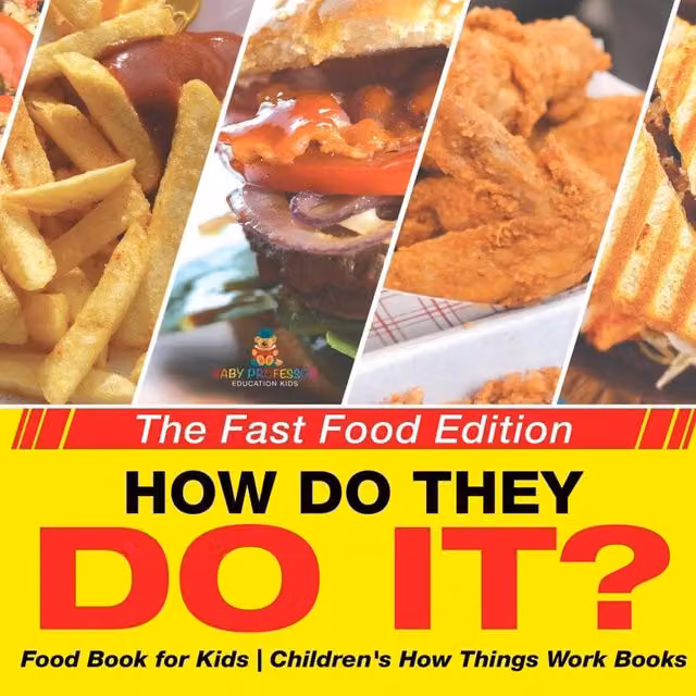 Baby Professor How Do They Do It? The Fast Food Edition Childrens Educational Book in White and Multicolour