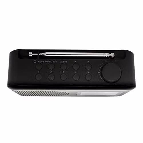 Groov-e Berlin DAB+ and FM Digital Radio with Bluetooth and 3.5 mm Jack, Black – 3