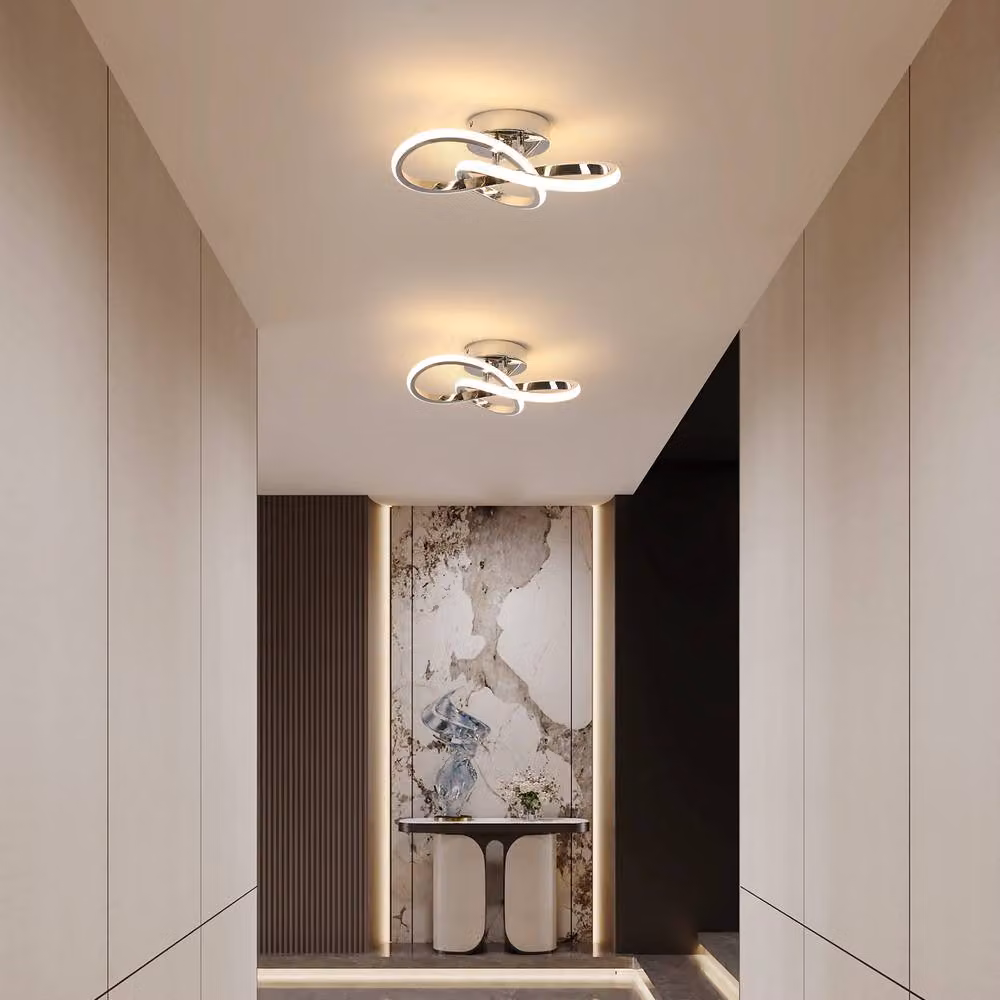 COMELY 22 W Silver LED Ceiling Light with Warm White Glow, Dia: 25 cm – 2