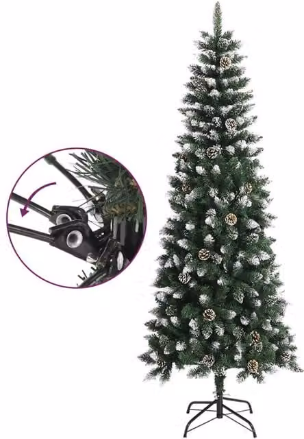 Berkfield Home Beautiful Artificial Christmas Tree in Green with Stand, Height: 240 cm