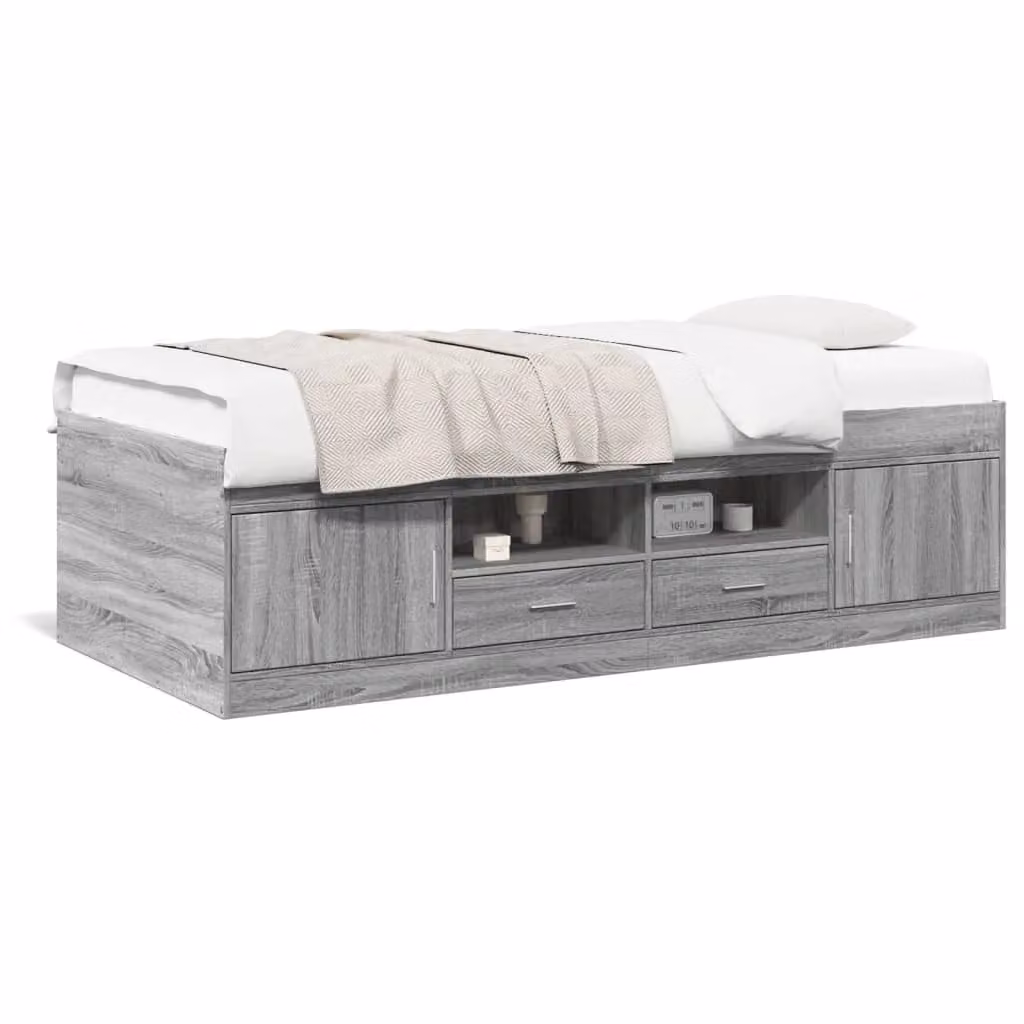 Berkfield Home Grey Sonoma Daybed with Drawers, W/D/H: 90 x 200 cm – 2