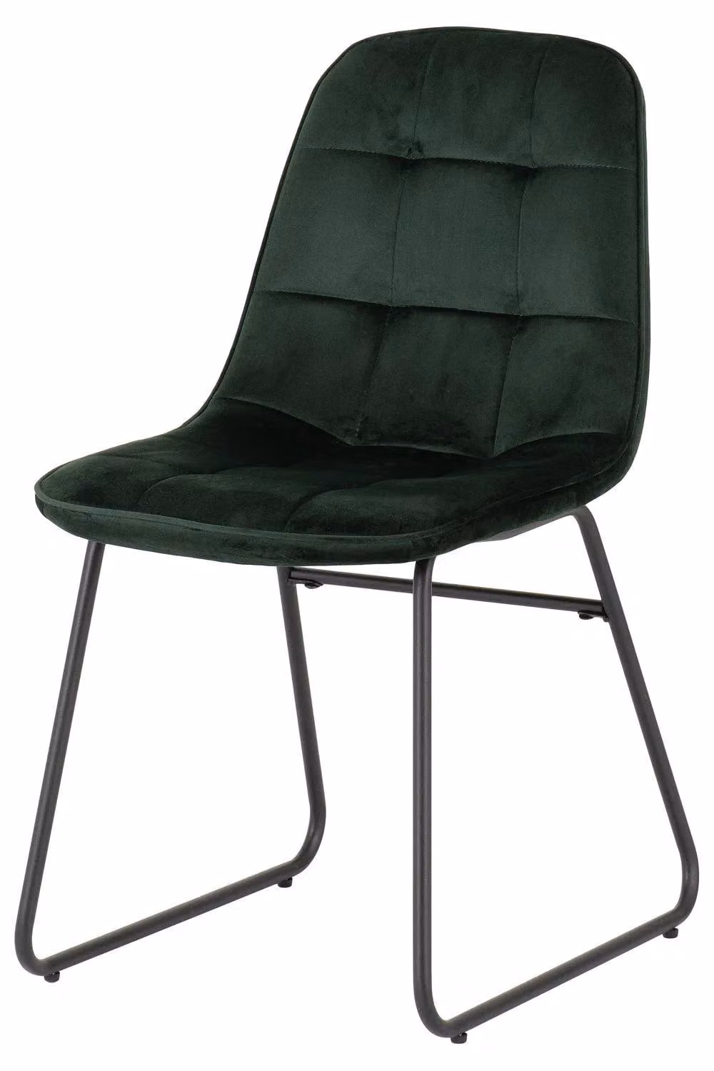 Seconique Quebec Wave Edge Dining Set with 4 Lukas Chairs in Oak and Green – 6