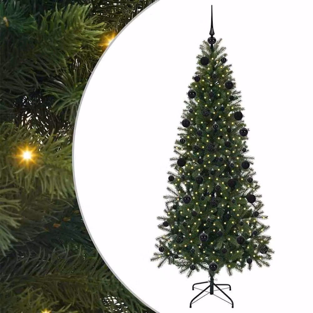 Berkfield Home Artificial Green Christmas Tree with 300 LEDs, Height: 210 cm – 2