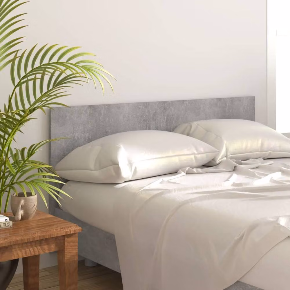 Berkfield Home Bed Headboard in Concrete Grey, W: 160 cm, D: 1.5 cm, H: 80 cm – 1