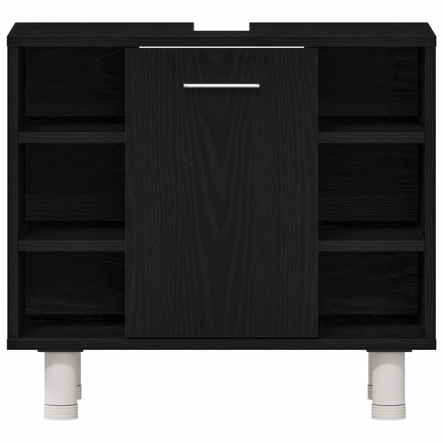 Berkfield Home Modern Black Oak 3-Piece Bathroom Furniture Set including Wall Cabinet, Tall Cabinet and Mirror Cabinet – 5
