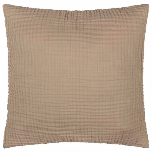 Riva Home Square Polyester Filled Cotton Cushion in Brown and Beige, W/D/H: 45 x 45 x 45 cm