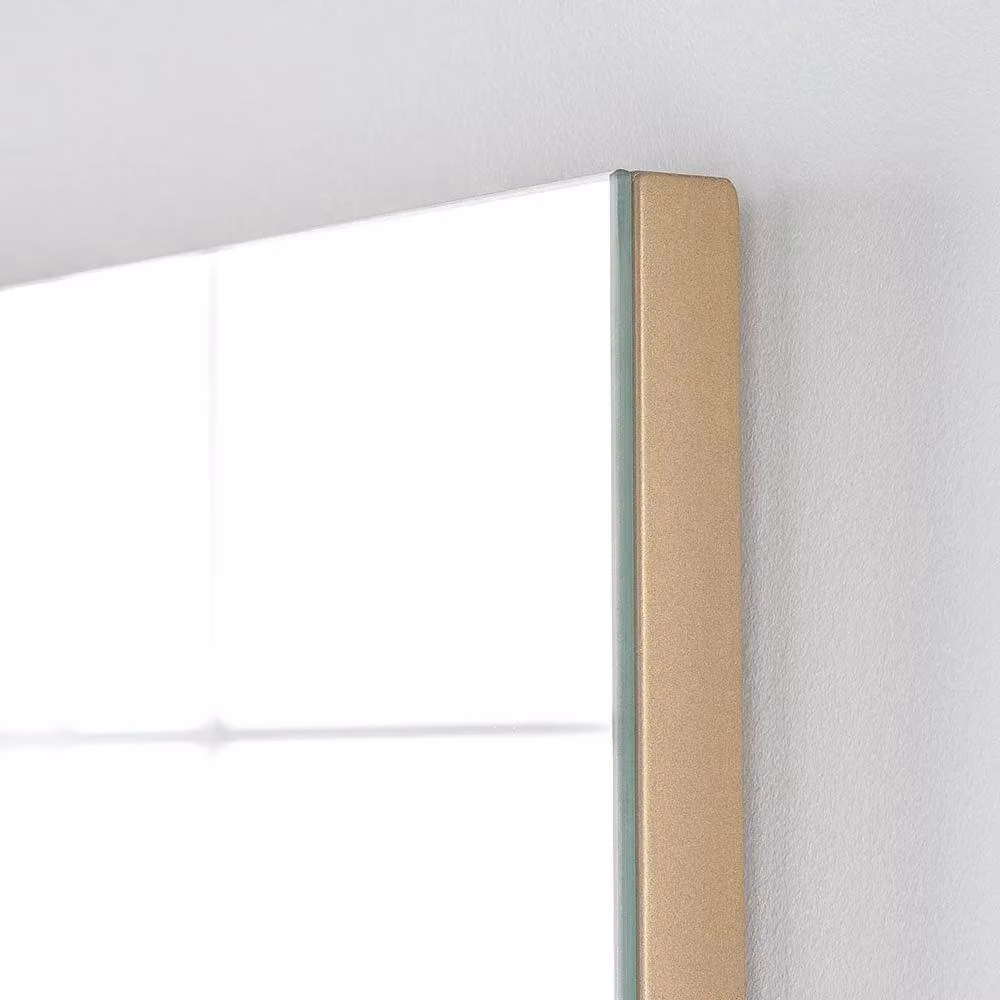 Yearn Mirrors Simple Full Length Frameless Rectangular Wall Mirror in Gold, H 170 cm x W 60 cm – 2