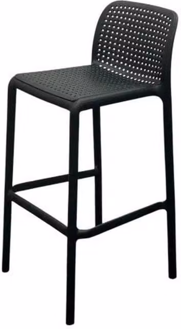PAWNORA Black Matt Stackable Modern Bar Stool – 1