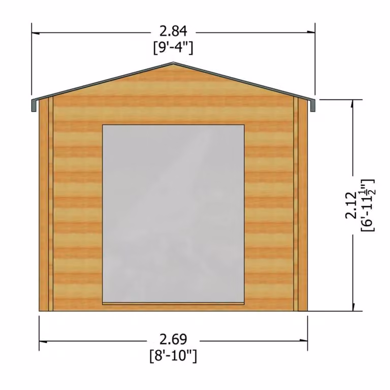 Shires Bradley 19 mm Log Cabin in Natural Wood with Window