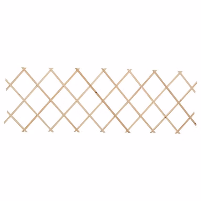 Berkfield Home 5 Piece Firwood Trellis Fences in Light Tan, H 180 cm x W 60 cm