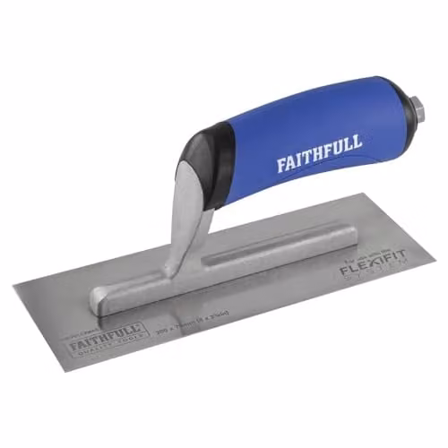 Faithfull Flexifit Plastering System Master Trowel in Blue Stainless Steel – 1