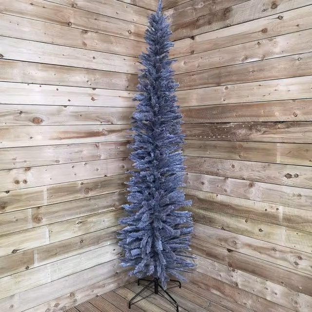Samuel Alexander Grey Wrapped Pencil Pine Christmas Tree, Height: 244 cm – 1