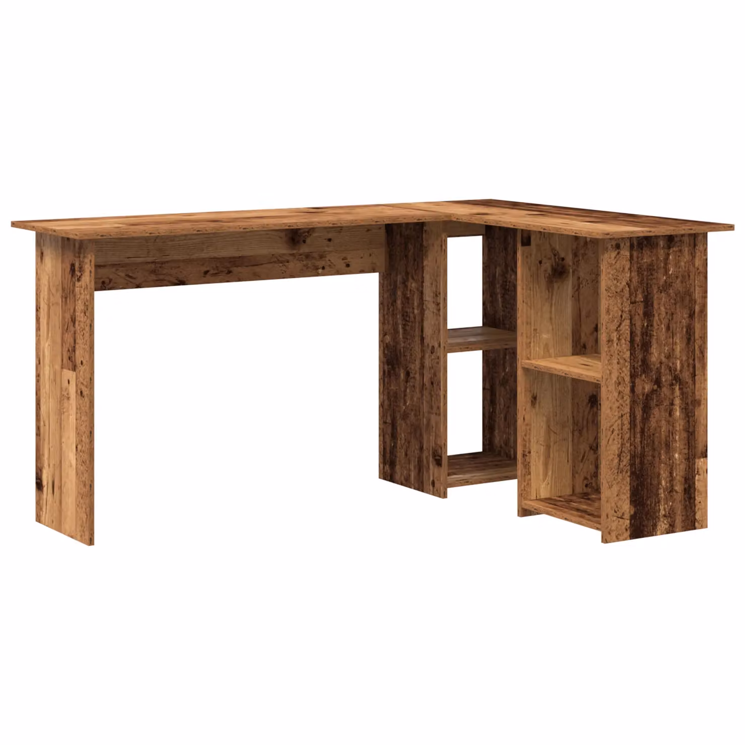 Berkfield Home Old Wood Corner Computer Desk in Brown, W/D/H: 120 x 120 x 75 cm – 2