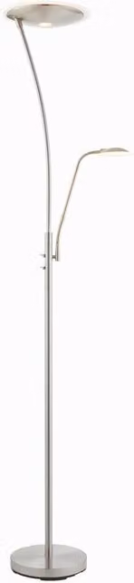Loops Mother and Child LED Floor Lamp in Chrome and White