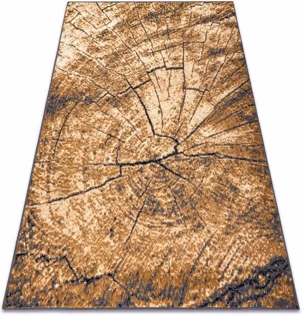 RugsX Morad Abstract Gold Rectangular Rug, W: 60 cm x L: 110 cm – 1