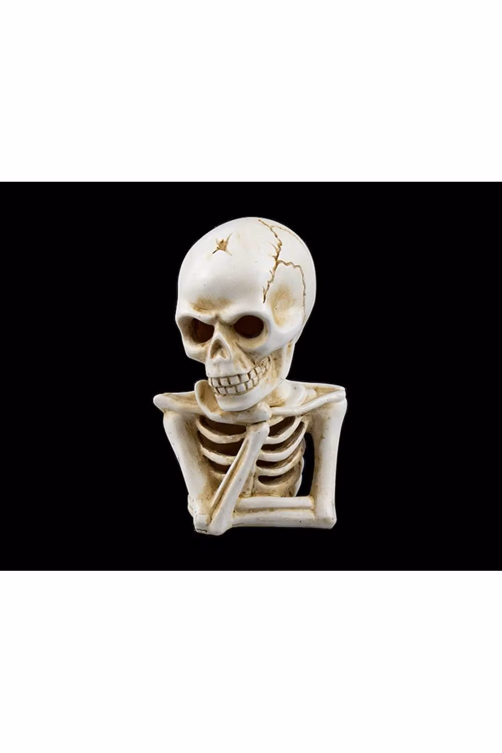 KDMD Halloween Skeleton Tabletop Decoration, 2 Pack, Brown and White, Height: 18 cm – 2