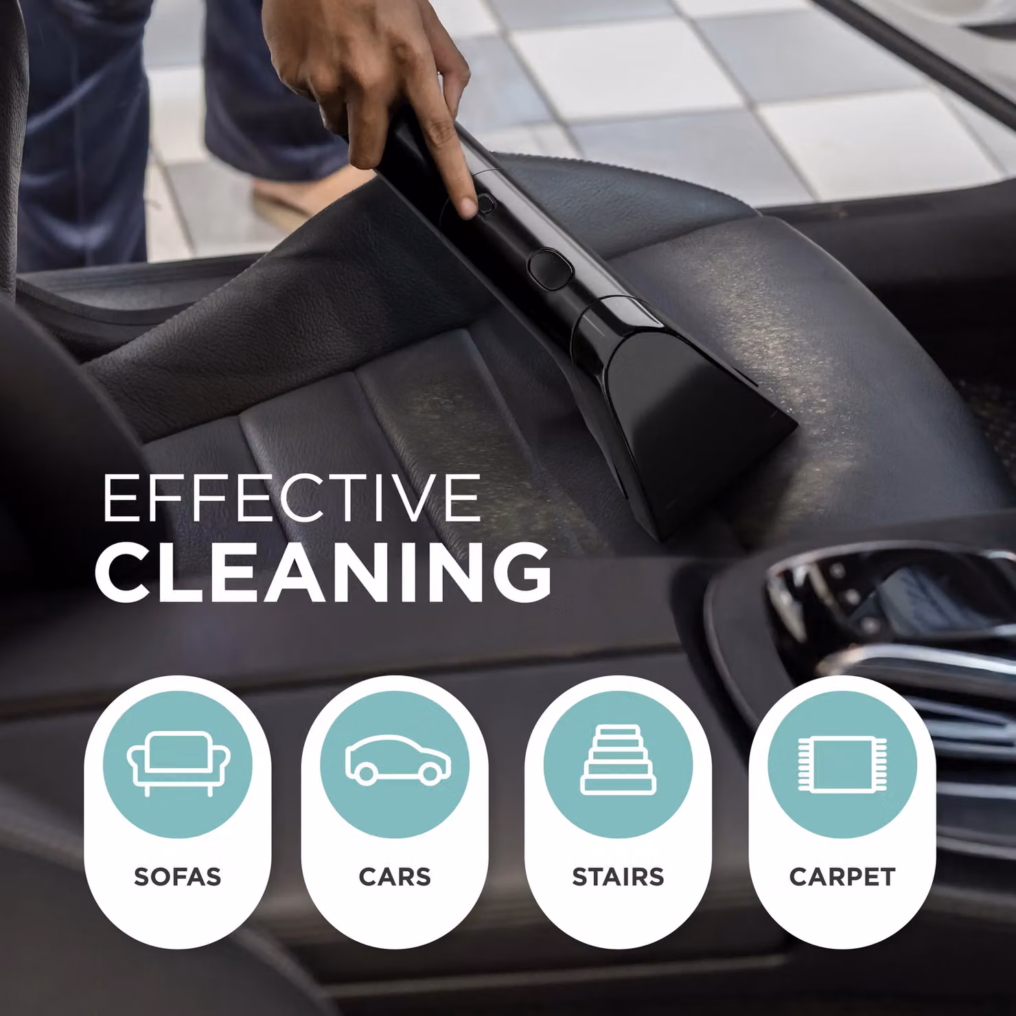 DMD Collective SpotPro Portable Carpet Spot Cleaner, 500W, 1.8L, Black – 3