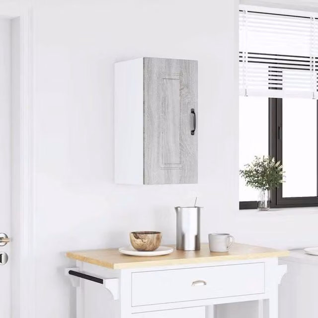 Berkfield Home Kalmar Grey Sonoma Kitchen Wall Cabinet