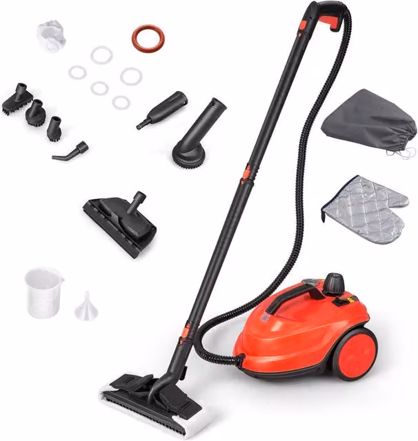 Costway 2000W High Pressure Steam Cleaner in Red