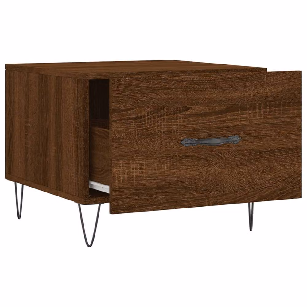 Berkfield Home Brown Oak Coffee Table, W/D/H: 50 x 50 x 40 cm – 4