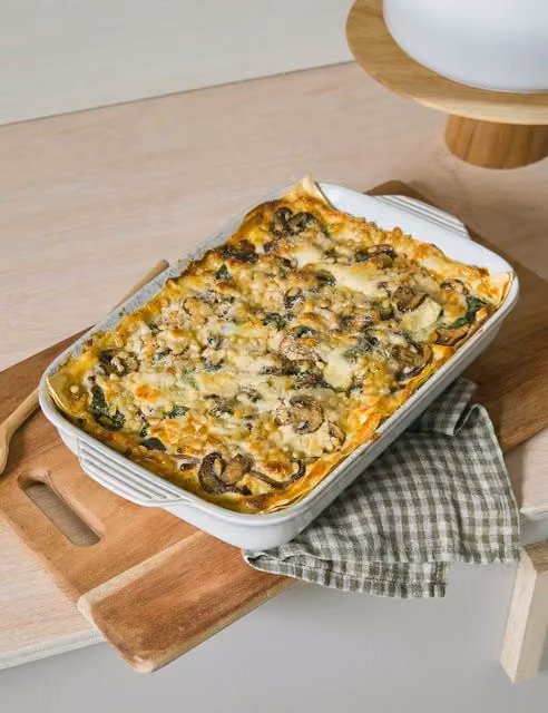Denby Kiln Stoneware Large Rectangular Roasting Dish with Handles in Natural and Sand