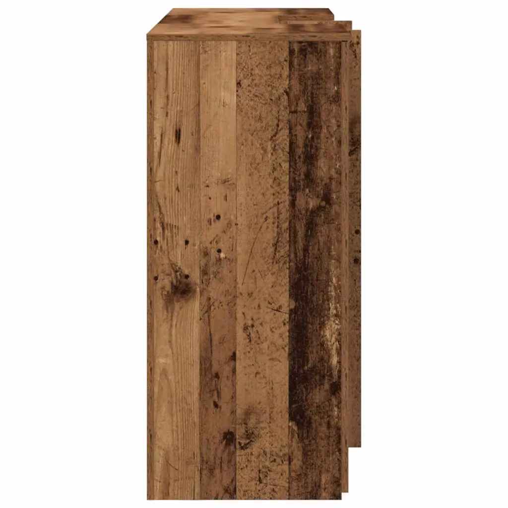 Berkfield Home Old Wood Reception Desk in Brown, W/D/H: 155 x 50 x 103.5 cm – 3