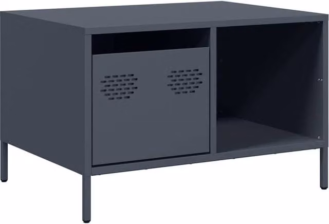Berkfield Home Anthracite Coffee Table in Dark Grey Metal, W: 68.5 cm, D: 50 cm, H: 43.5 cm – 1
