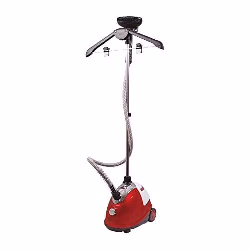 Quest 42320 Red Upright Garment and Fabric Steamer with 1.8L Tank and Auto Shut-off Function – 1