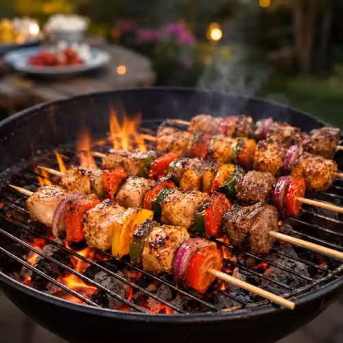 Shatchi 200 Pieces of Natural Bamboo BBQ Skewers, 15 cm Round Wooden Kebab Sticks – 4