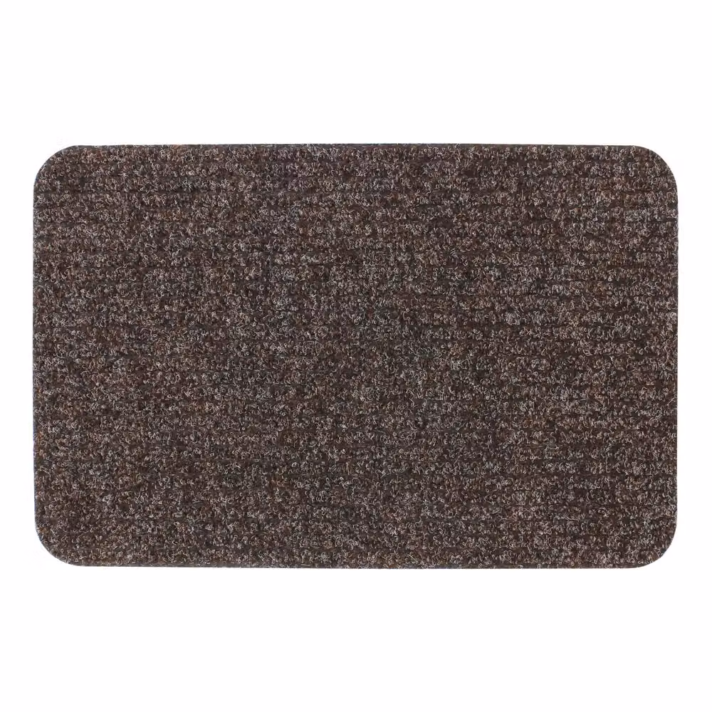 JVL Delta Brown Rectangular Brushing Door Mat, W: 40 cm, D: 60 cm – 2