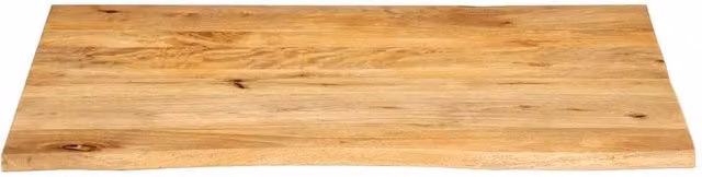 Berkfield Home Live Edge Solid Mango Wood Table Top, Brown, W: 100 cm, D: 80 cm, H: 3.8 cm