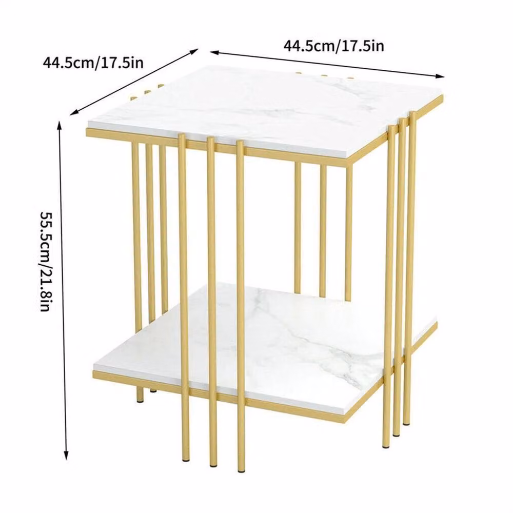 NESTLUNE Modern White Ceramic Decorative Coffee Table with Glossy Abstract Design, W/D/H: 100 x 15 x 15 cm – 2